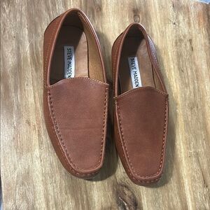 Steve Madden Brown Suede Loafers Slip-On Moccasin   * worn once for family pics